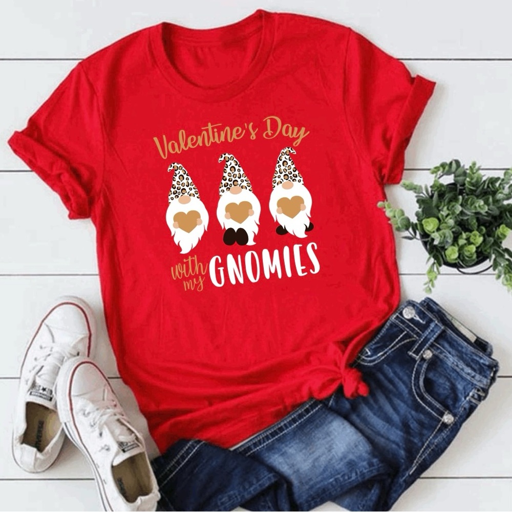 Gnomies Valentine’s Day t-shirt unisex gnomes